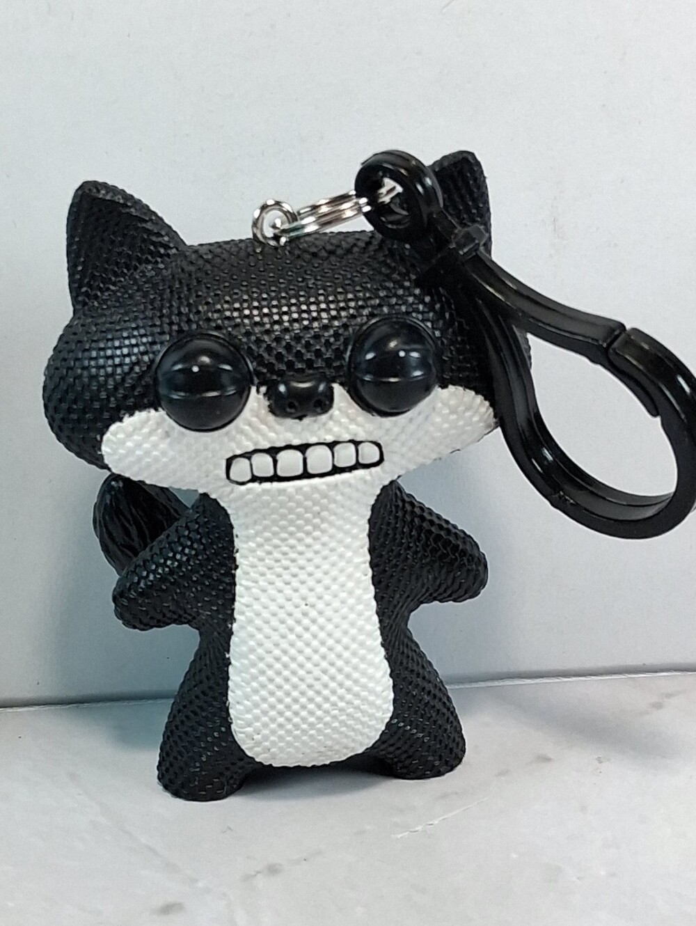 Black & White Cat Keychain Toy Fuggler